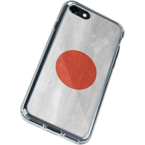 Japanese Flag Distressed iPhone SE (2nd & 3rd Gen) Clear Case